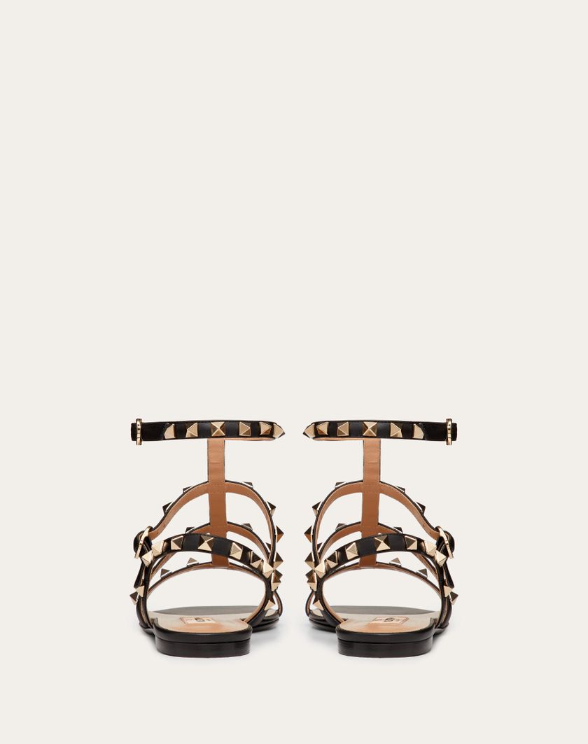 ROCKSTUD FLAT CALFSKIN SANDAL WITH STRAPS - Image 5